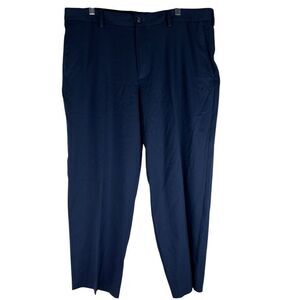 Izod‎ Golf Pants Men’s Blue Plaid Performance Pleated Front Preppy Pockets 40x30